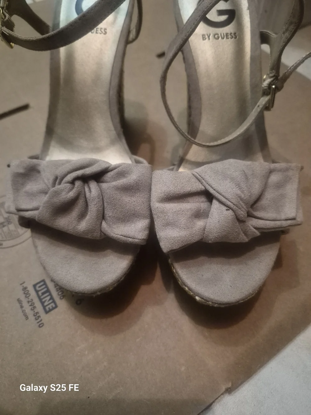 G by GUESS Taupe Knot Front Ankle-Strap Sandals - Women